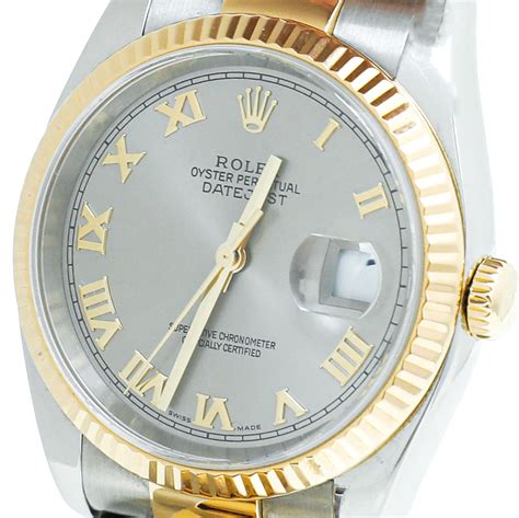 rolex datejust roman numerals gold|More.